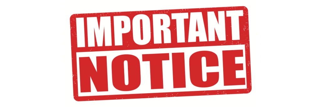Important notice